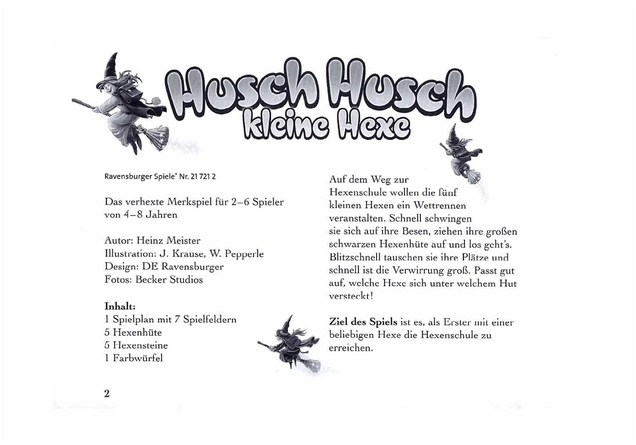 Husch Husch kleine Hexe - Das aufregende Merkspiel für Kinder