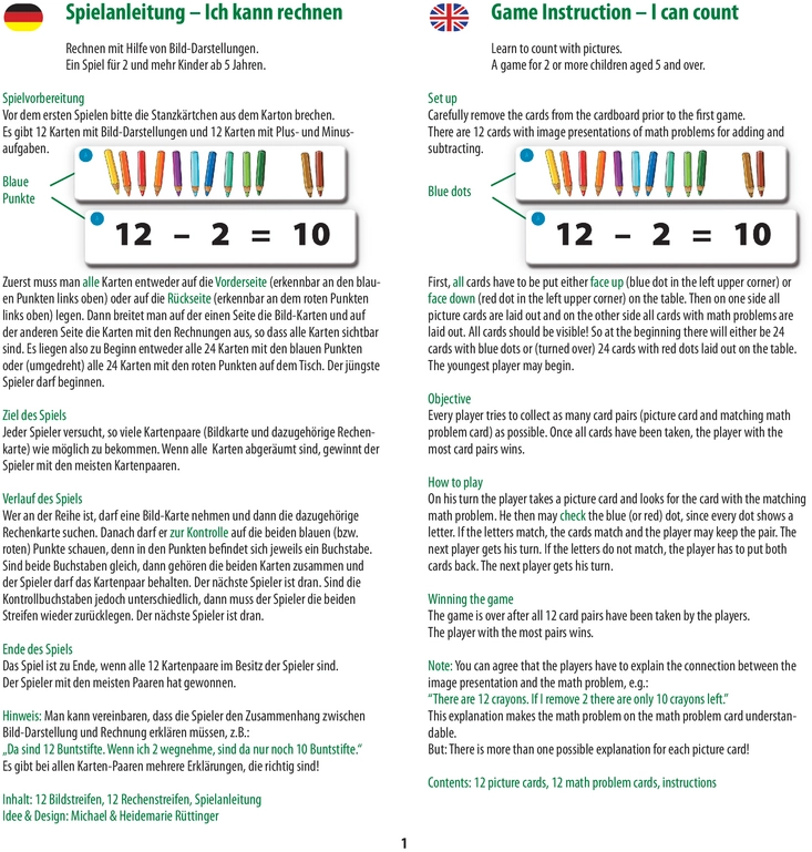 Ich kann rechnen - Kinderspiel zur Förderung von Rechenfähigkeiten