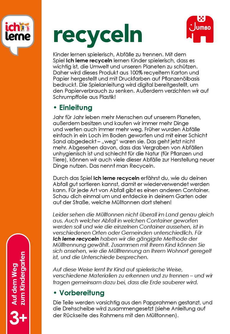 Ich lerne recyclen - Spielanleitung und Tipps