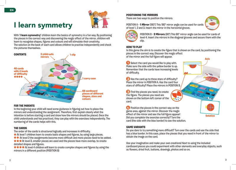 Ich lerne Symmetrie - Spielanleitung für Kinder