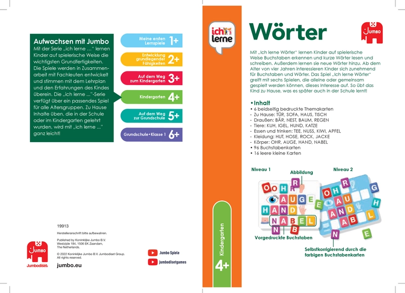 Ich lerne Wörter - Spielanleitung für Kinder
