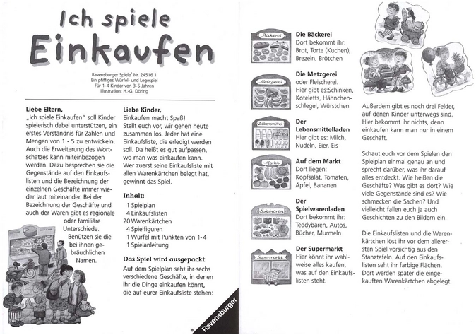 Ich spiele Einkaufen - Lernspiel für Kinder