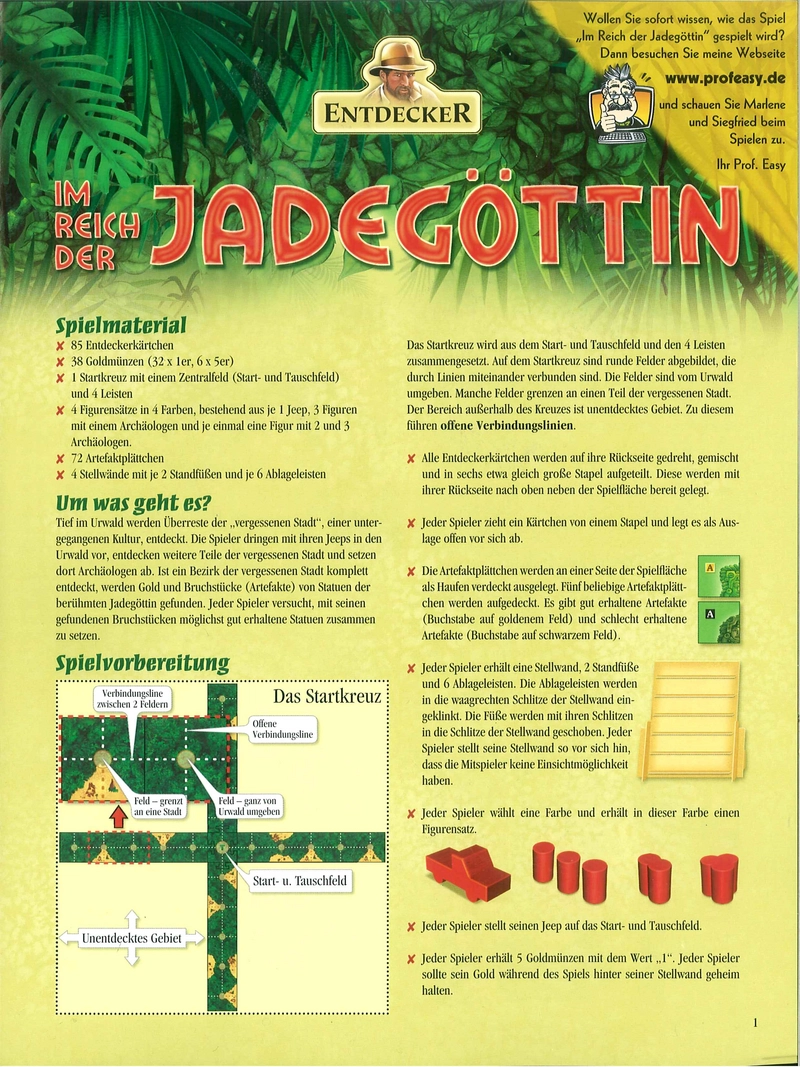Im Reich der Jadegöttin - Gesellschaftsspiel für Entdecker