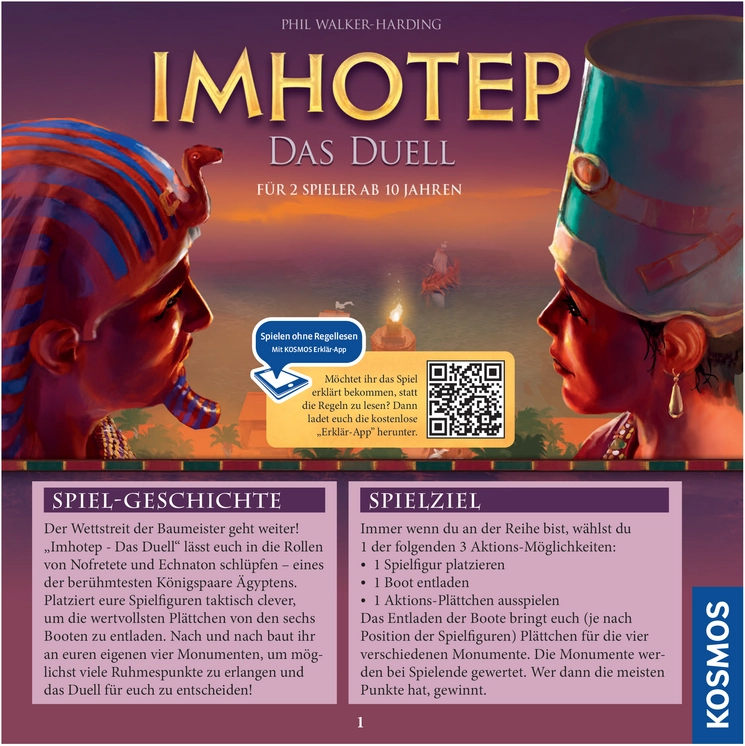 Imhotep - Das Duell: Strategisches Brettspiel für 2 Spieler