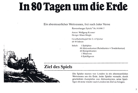 In 80 Tagen um die Erde - Gesellschaftsspiel nach Jules Verne