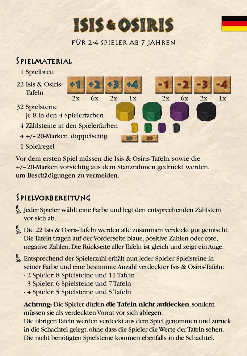 Isis & Osiris - Gesellschaftsspiel für Strategie-Fans