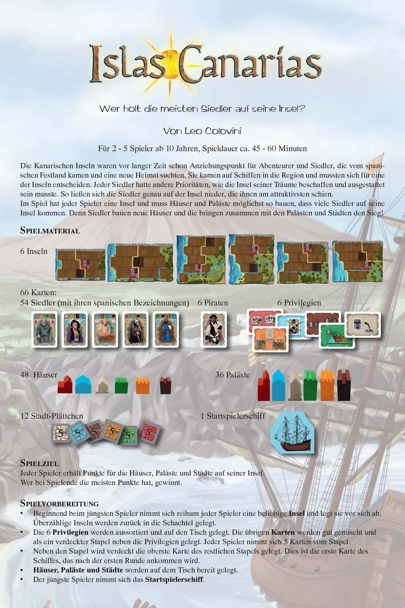 Islas Canarias - Brettspiel um Siedler und Inseln