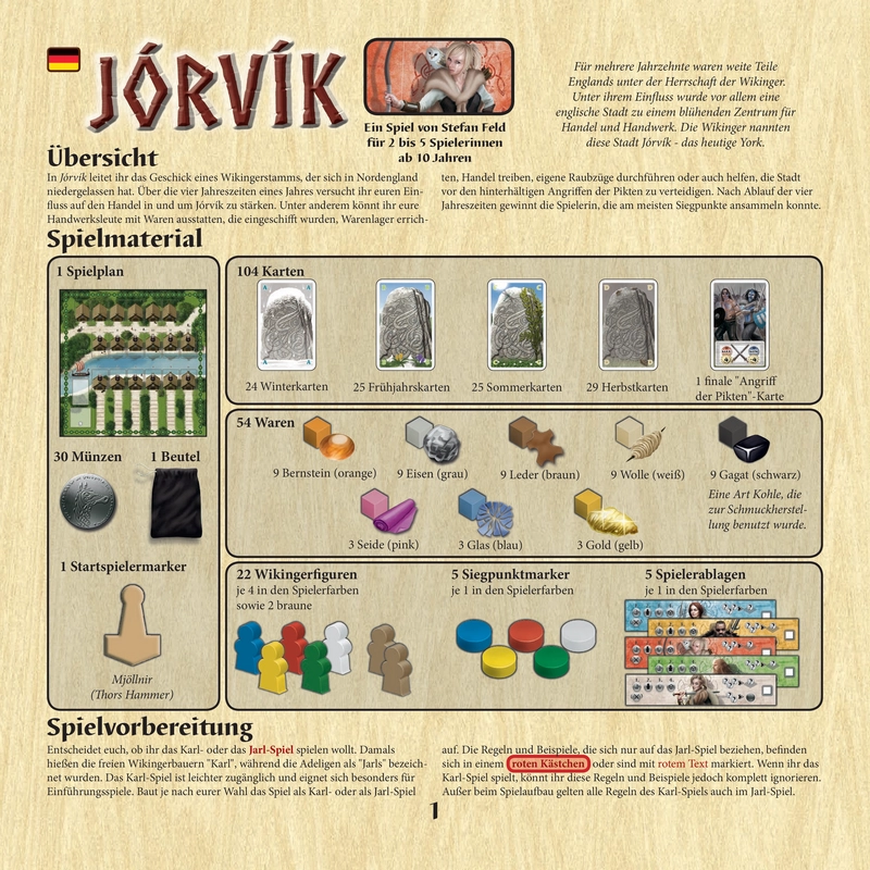 Jórvik - Wikinger Brettspiel mit Handelsstrategien und Angriffen