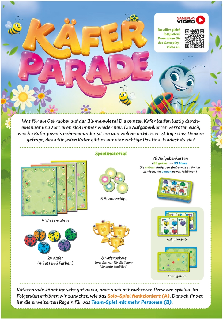 Käferparade - Logisches Denkspiel für Kinder