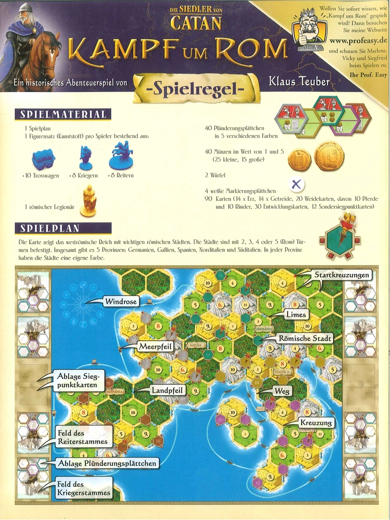 Kampf um Rom - Spielanleitung und Regeln für das Brettspiel