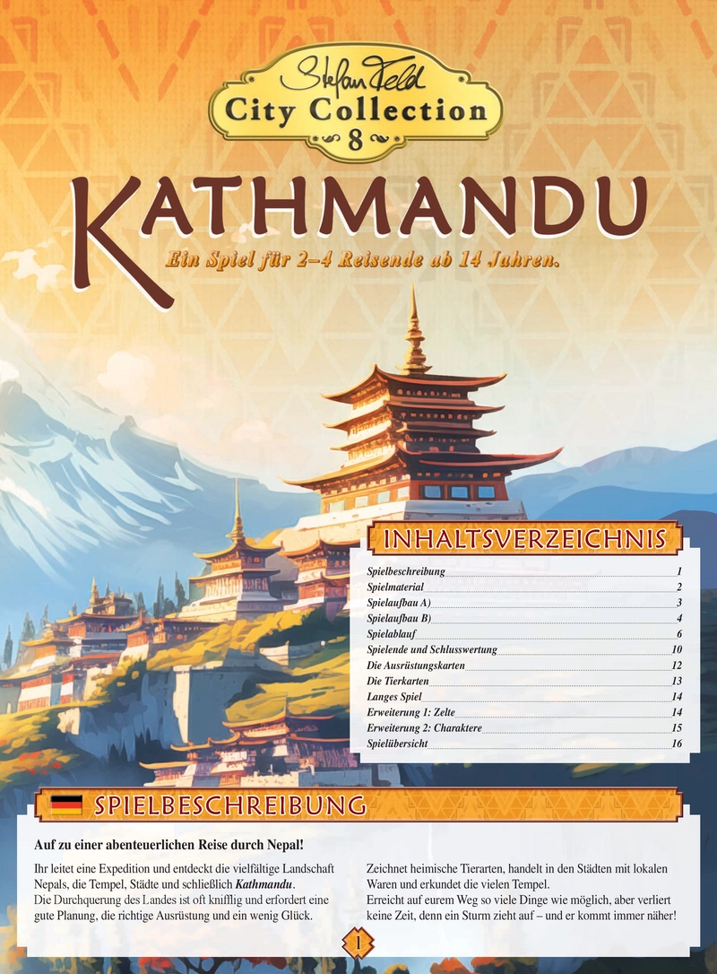 Kathmandu - Ein Brettspiel für abenteuerliche Reisen durch Nepal