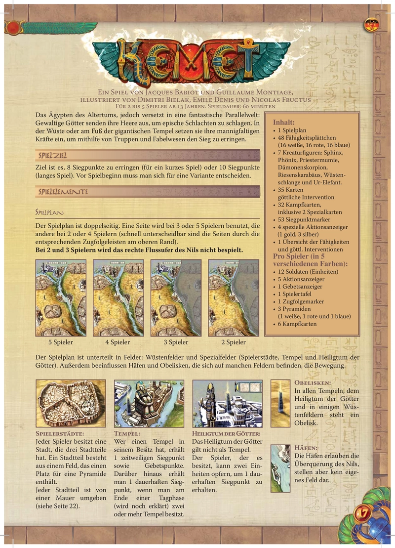 Kemet - Strategie- und Brettspiel im alten Ägypten