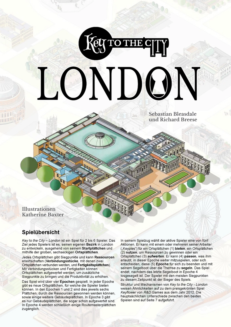 Key to the City - London: Spielanleitung und Übersicht