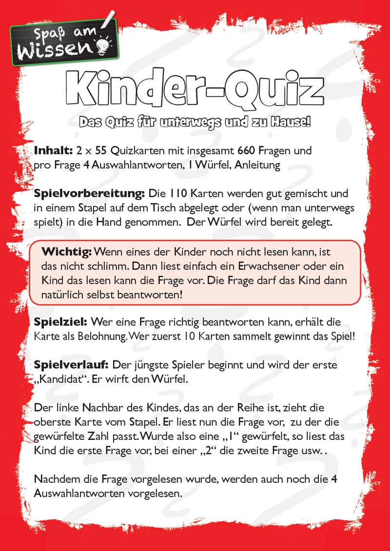 Kinder-Quiz - Spannendes Ratespiel für die ganze Familie