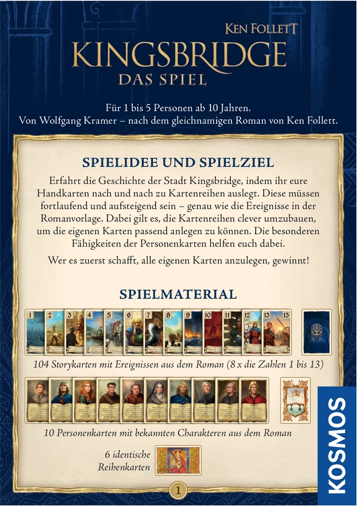 Kingsbridge - Das Spiel von Ken Follett: Anleitung und Spielziel