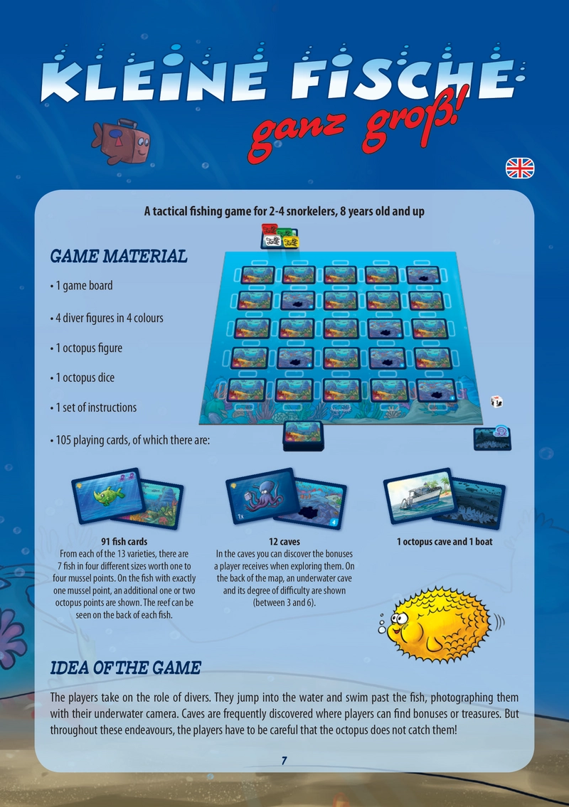 Kleine Fische ganz groß! - Taktisches Taucher-Spiel für die ganze Familie