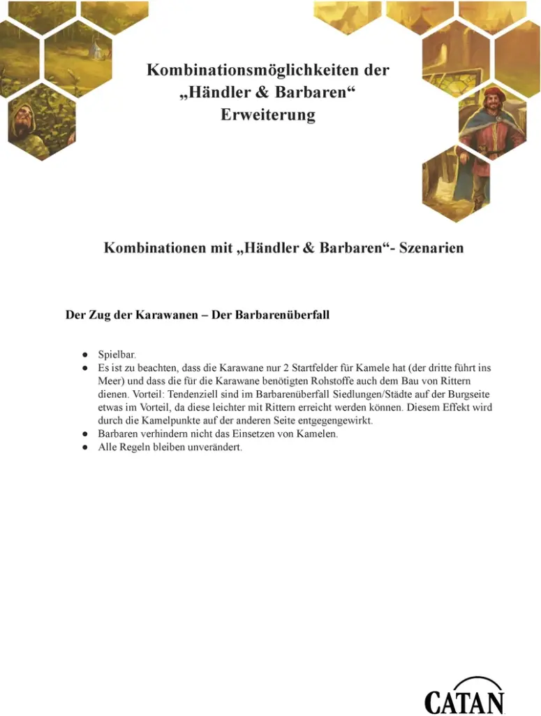 Kombinationsmöglichkeiten Händler & Barbaren Erweiterung