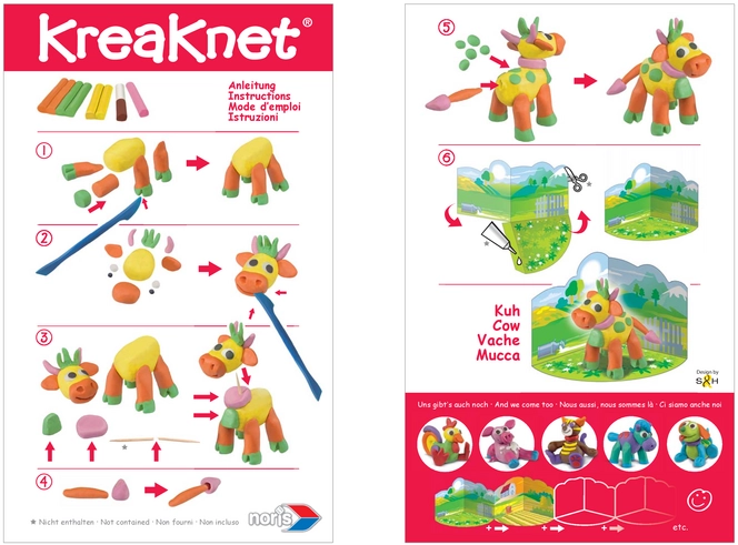 Kreaknet - Kreatives Knetspiel mit lustigen Kühen
