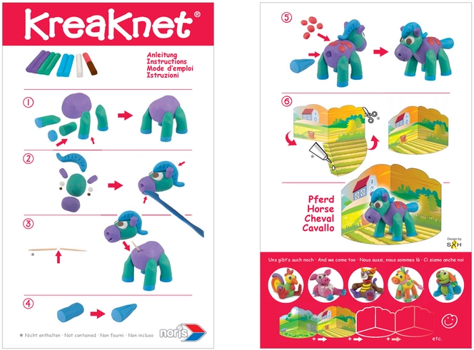 Kreaknet Pferd - Kreatives Bastelspiel für Kinder
