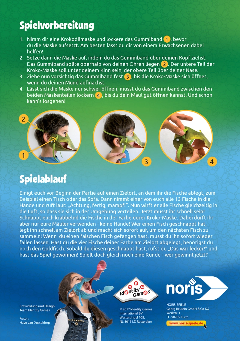 Kroko Dinner - Das lustige Kinderspiel mit Krokodilmasken