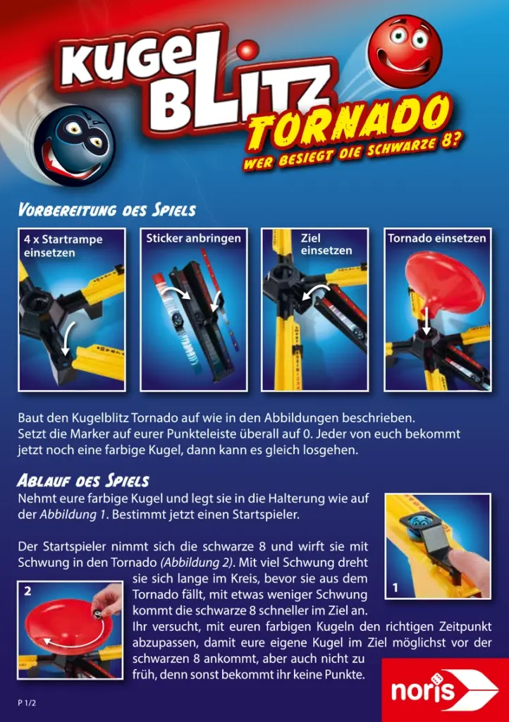 Kugelblitz Tornado Spielanleitung für Geschicklichkeit und Spaß