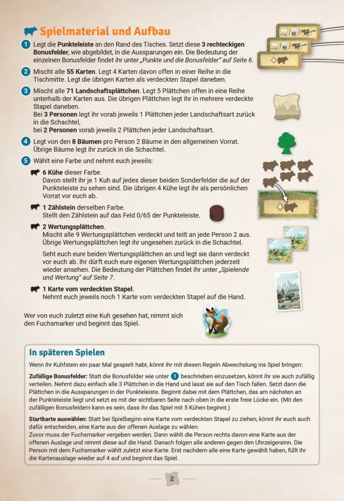 Kuhfstein - Das strategische Brettspiel für Kühe und Landschaften