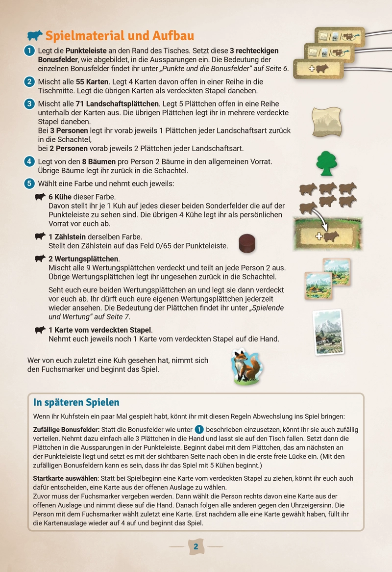 Kuhfstein - Das strategische Brettspiel für Kühe und Landschaften