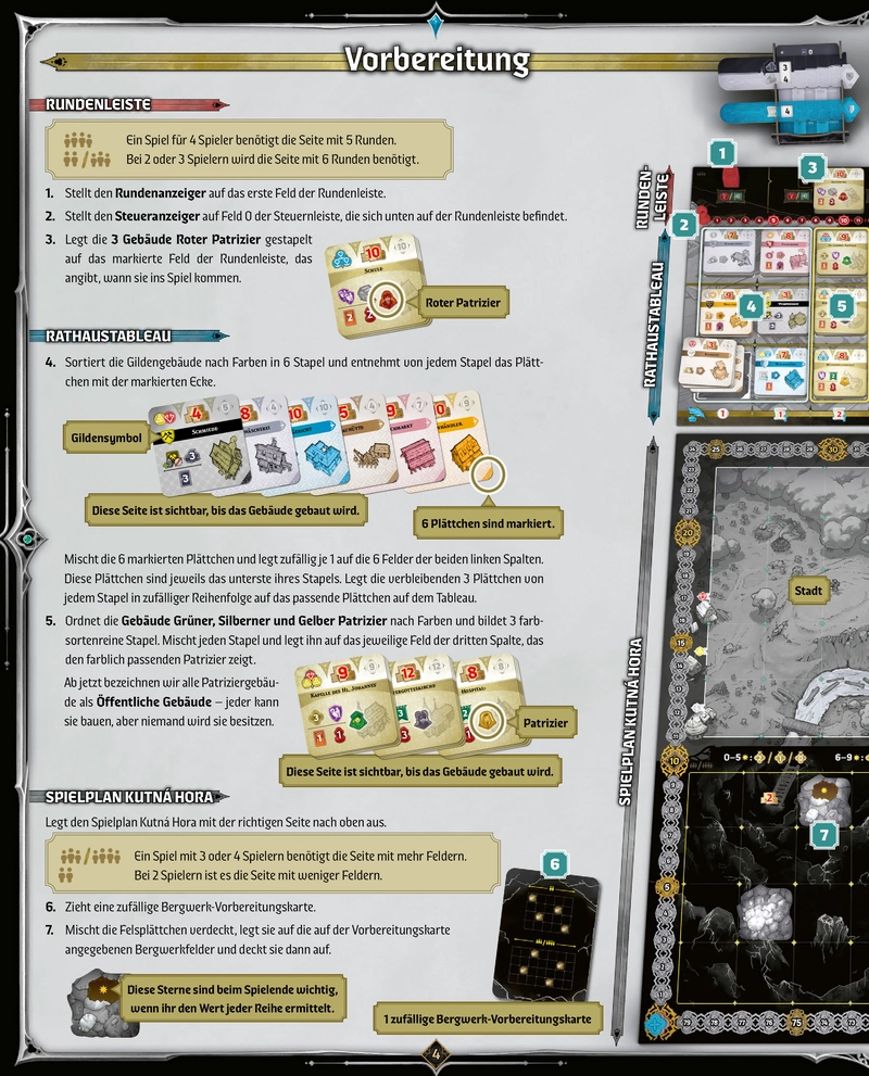 Kutná Hora - Stadt des Silbers Brettspiel Anleitung
