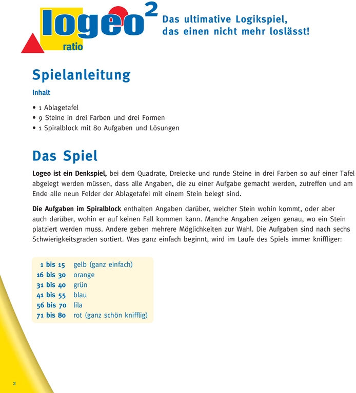 Logeo ratio - Das ultimative Logikspiel für kluge Köpfe