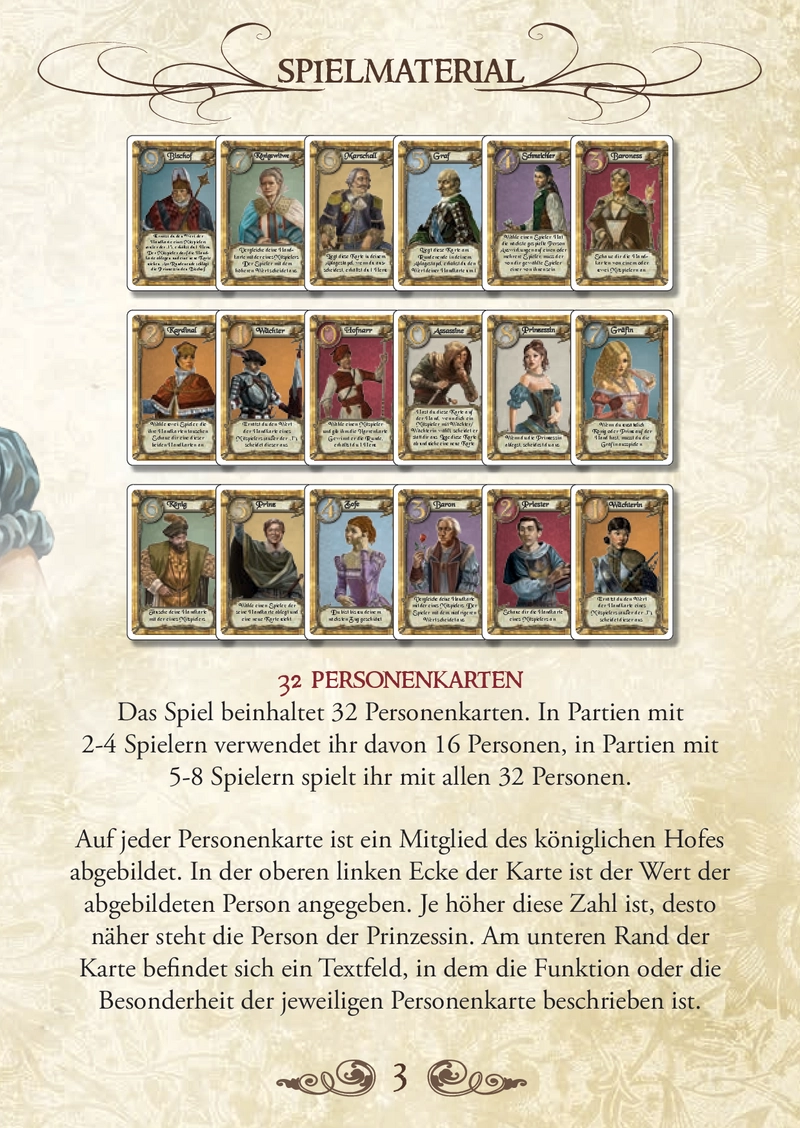Love Letter - Kartenspiel Anleitung für 2-8 Spieler