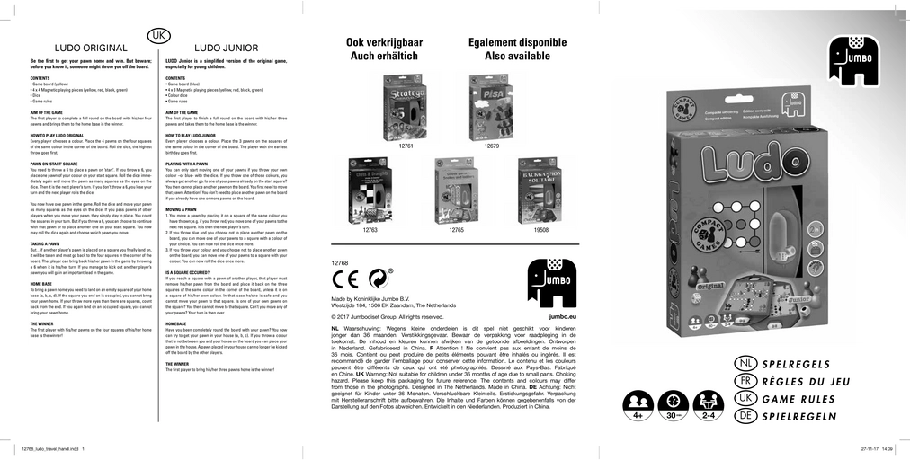 Ludo - Klassisches Brettspiel für die ganze Familie