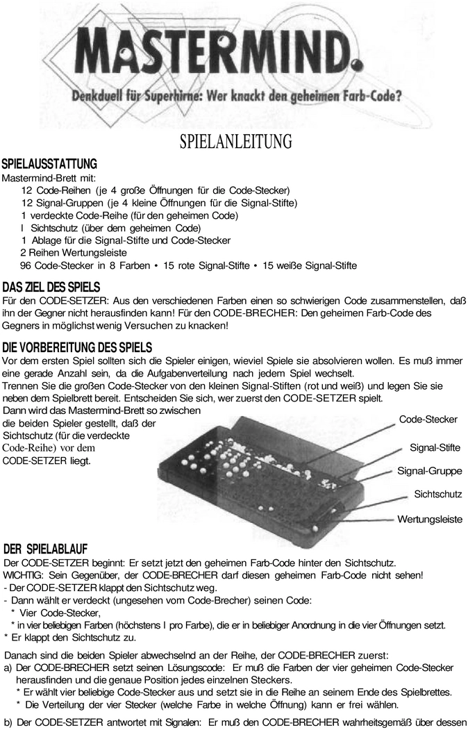 Mastermind - Das strategische Farbcode-Ratespiel