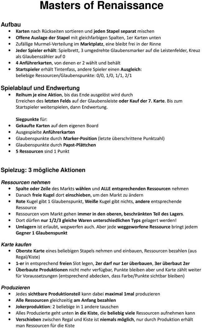 Masters of Renaissance: Strategisches Brettspiel für Taktiker