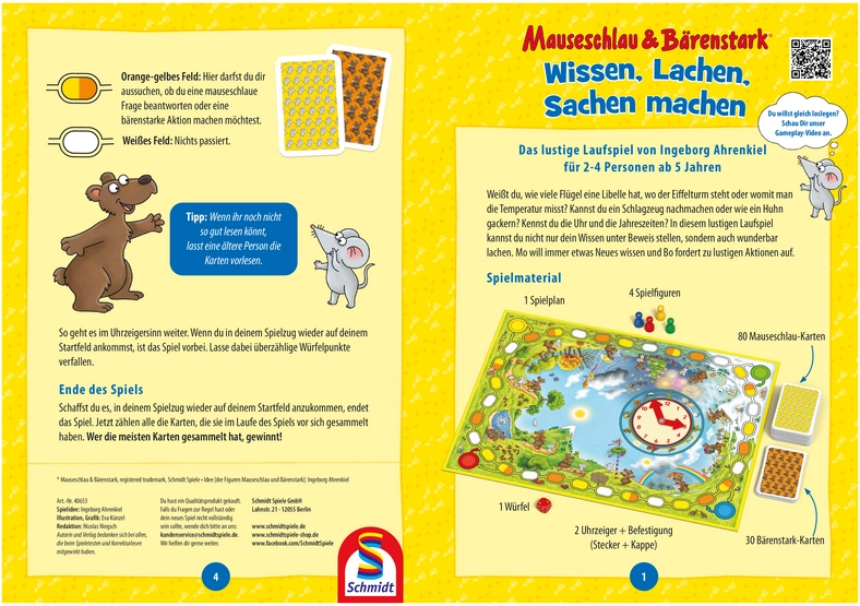 Mause schlau & Bären stark - Lernspiel für Kinder