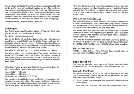 Max Mümmelmann - Kartenspiel für Kinder