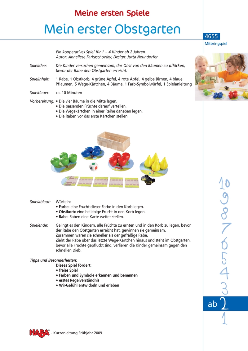 Mein erster Obstgarten - Kooperatives Kinderspiel für die Kleinsten