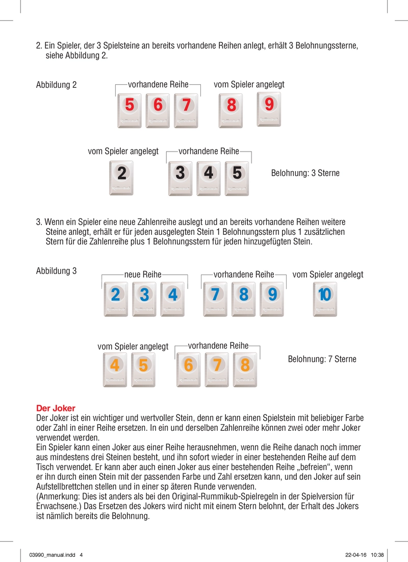 Mein erstes Rummikub Spielanleitung für Kinder und Familien