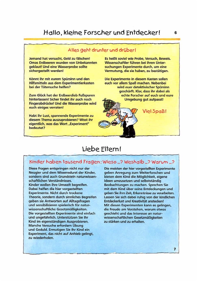 Meine ersten Experimente zum Thema Spurensuche - Ein Lernspiel für Kinder
