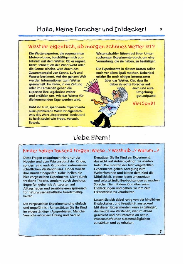 Meine ersten Experimente zum Thema Wetter - Lernspiele für Kinder