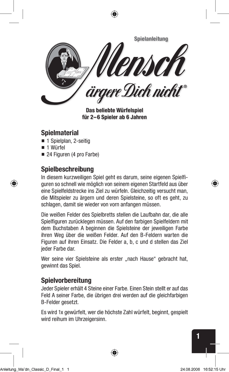 Mensch ärgere Dich nicht - Das beliebte Würfelspiel für die ganze Familie