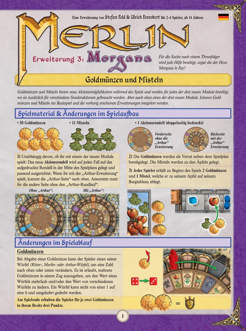 Merlin: Morgana - Erweiterung für strategisches Brettspiel