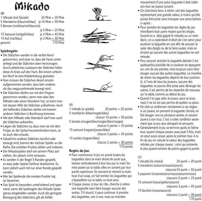 Mikado - Geschicklichkeitsspiel mit Stäbchen für die ganze Familie