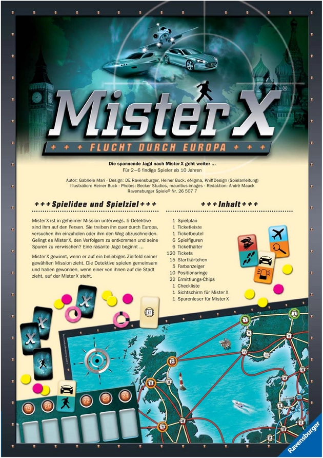 Mister X - Flucht durch Europa: Ein spannendes Detektivspiel