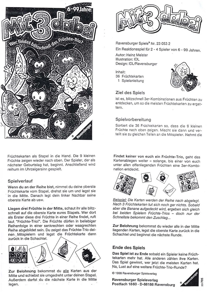 Mit 3 dabei - Reaktionsspiel für Kinder und Familien