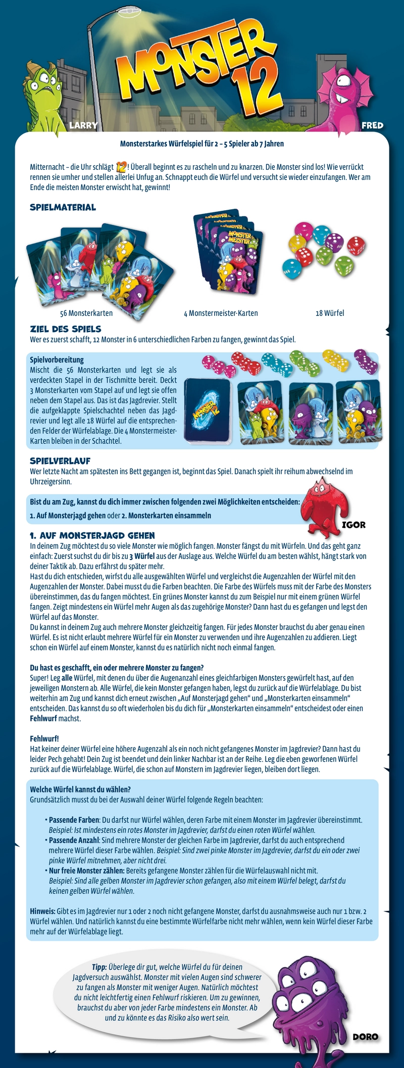 Monster 12 - Spannendes Würfelspiel für die ganze Familie