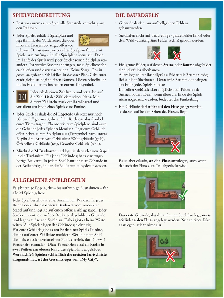 My City - Anleitung und Spielregeln für ein spannendes Brettspiel