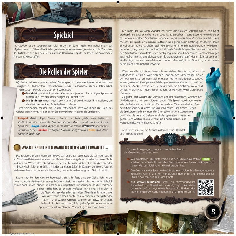 Mysterium - Kooperatives Brettspiel mit geheimnisvollen Hinweisen