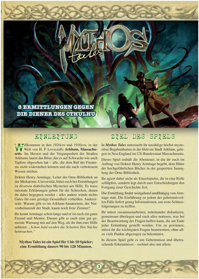 Mythos Tales: Ermittlungen in Arkham