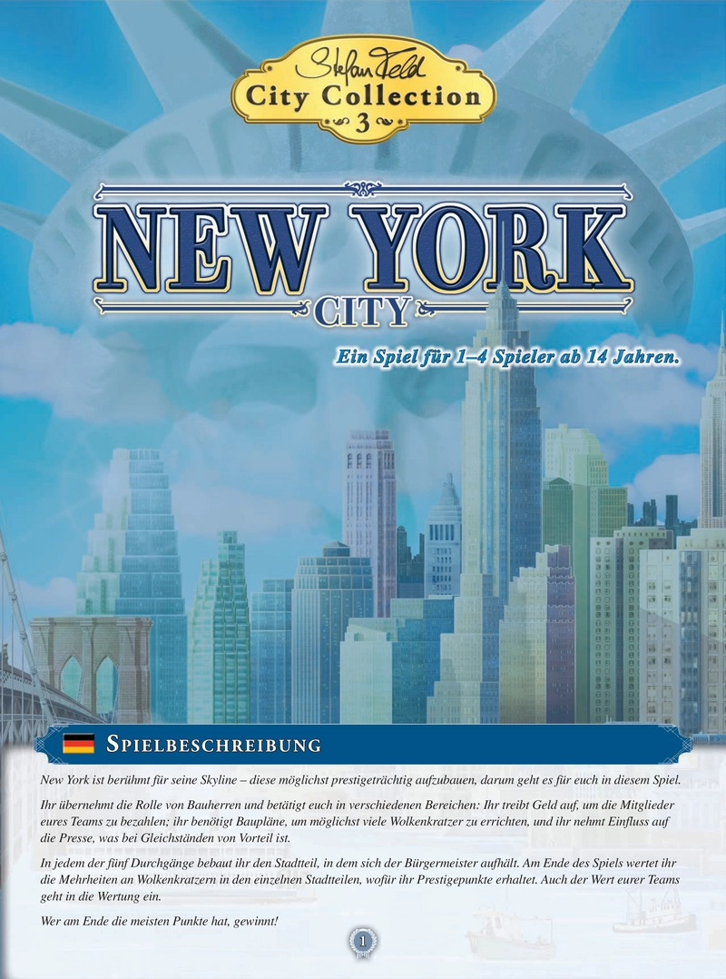 New York City - Strategie-Spiel für 1-4 Spieler