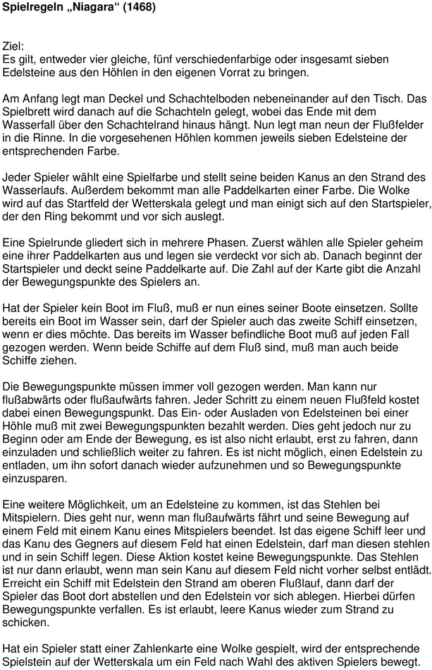 Niagara - Ein spannendes Brettspiel um Edelsteinsammlung